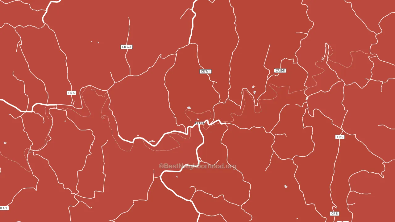 Extra, WV block-group political-lean map