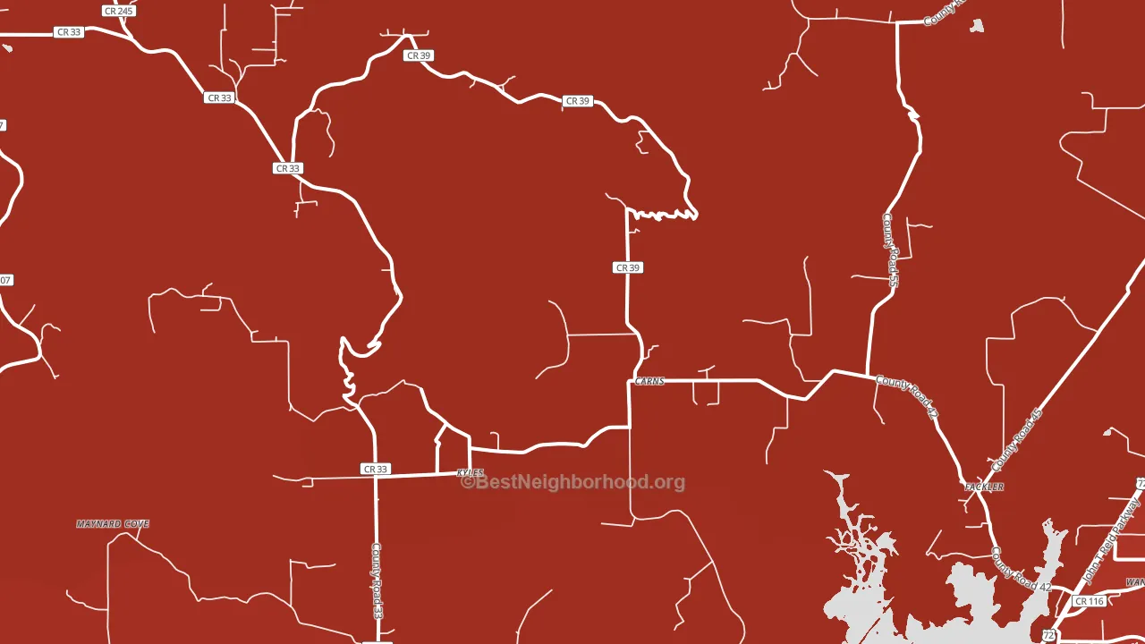 Fackler, AL block-group political-lean map