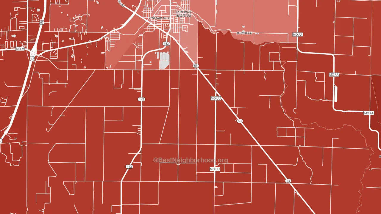 Fagus, MO block-group political-lean map