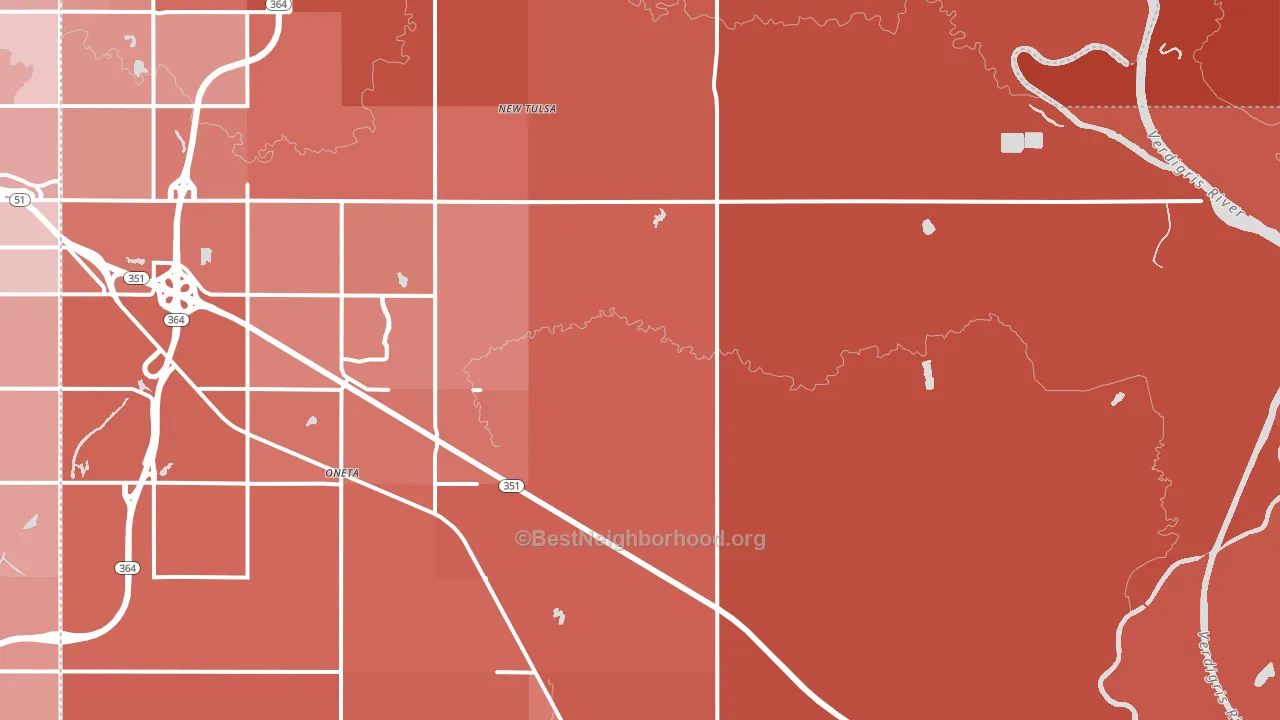 Fair Oaks, OK block-group political-lean map