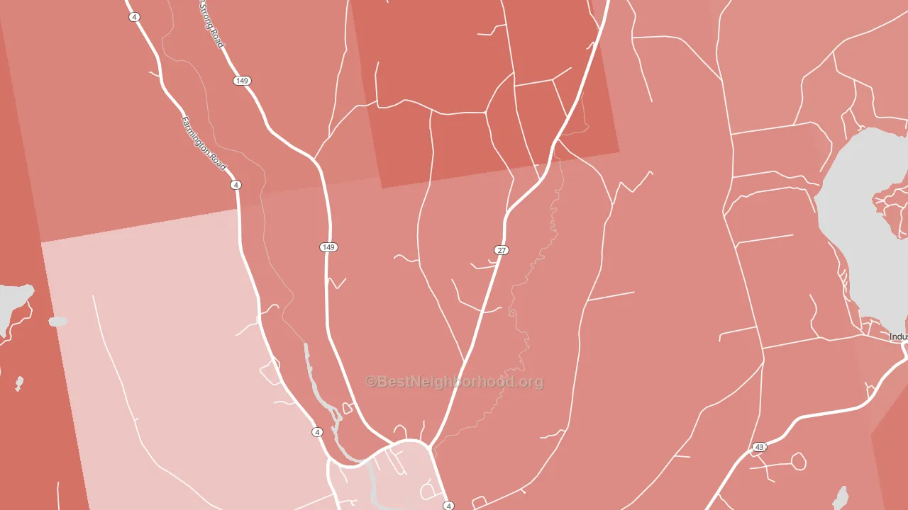 Fairbanks, ME block-group political-lean map