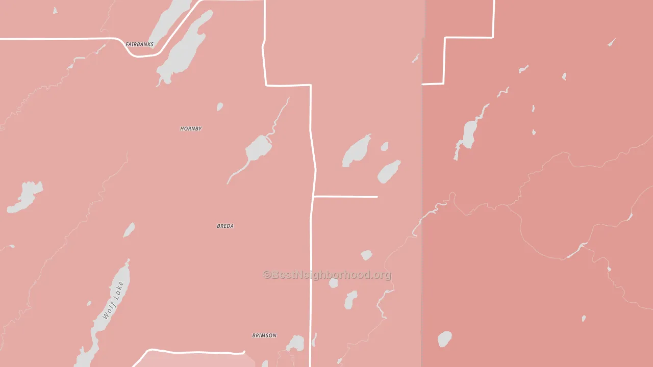 Fairbanks, MN block-group political-lean map