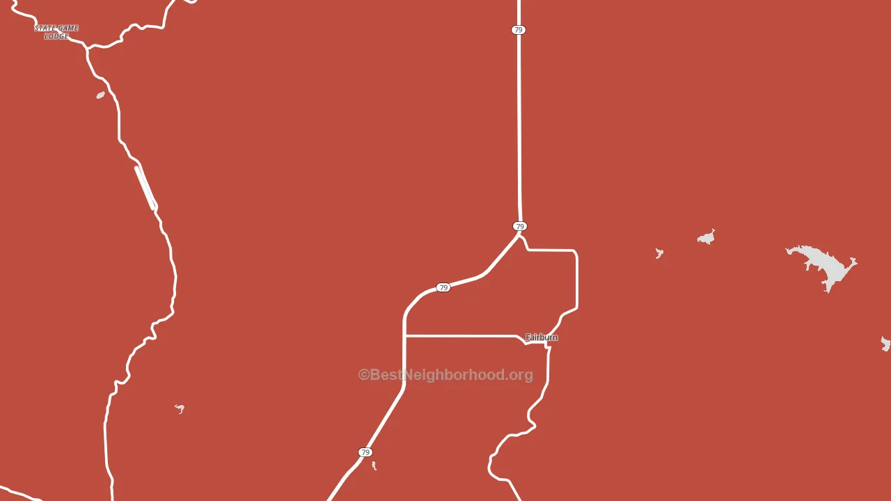 Fairburn, SD block-group political-lean map