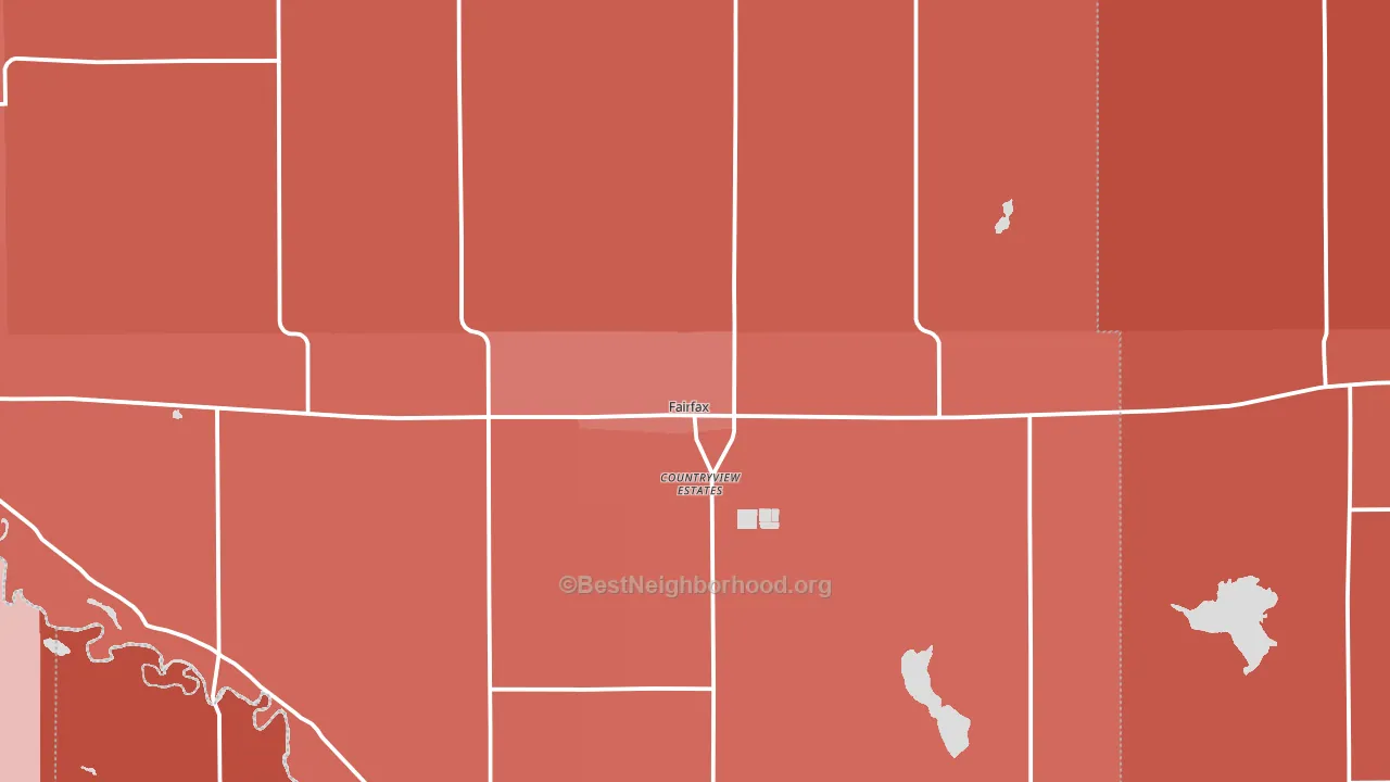Fairfax, MN block-group political-lean map