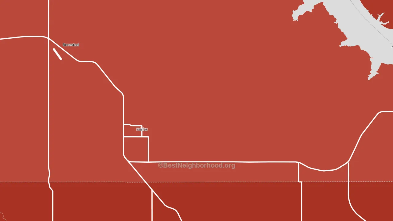 Fairfax, SD block-group political-lean map