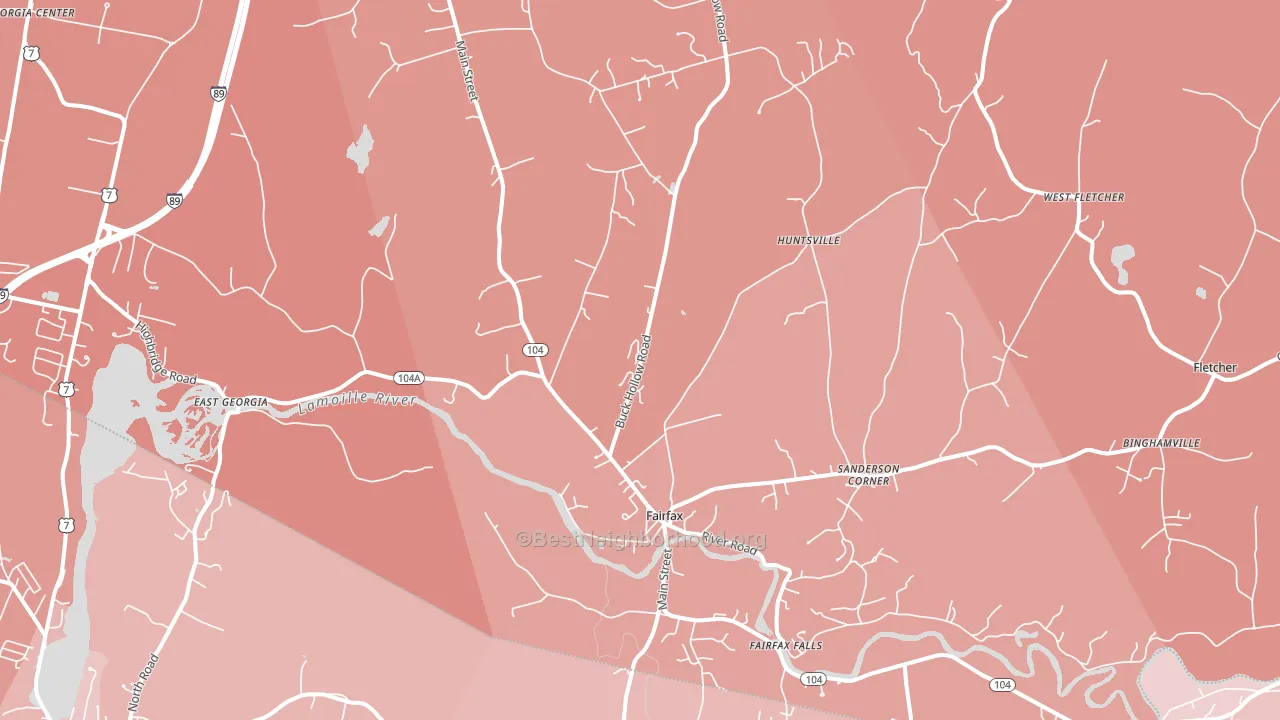 Fairfax, VT block-group political-lean map