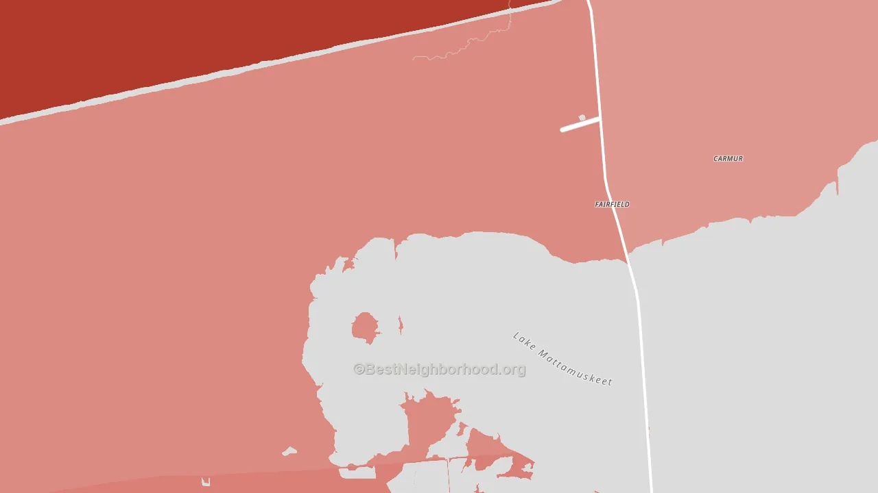 Fairfield, NC block-group political-lean map
