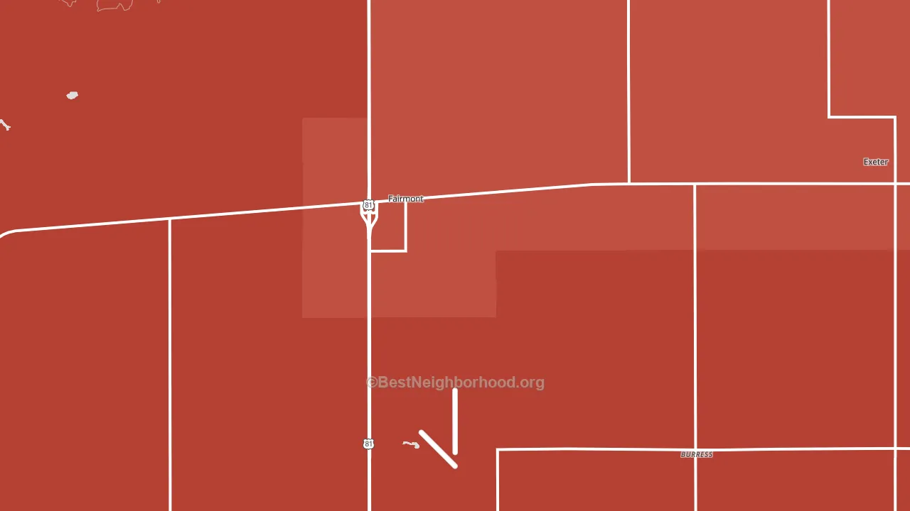 Fairmont, NE block-group political-lean map