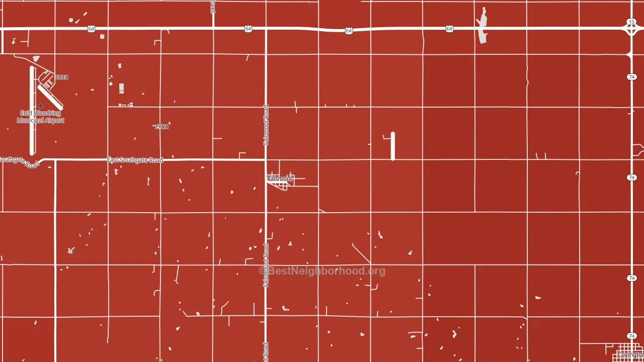 Fairmont, OK block-group political-lean map