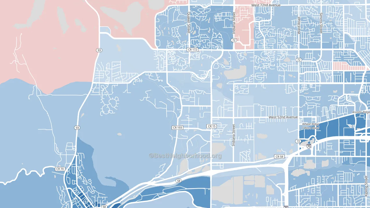 Fairmount, CO block-group political-lean map