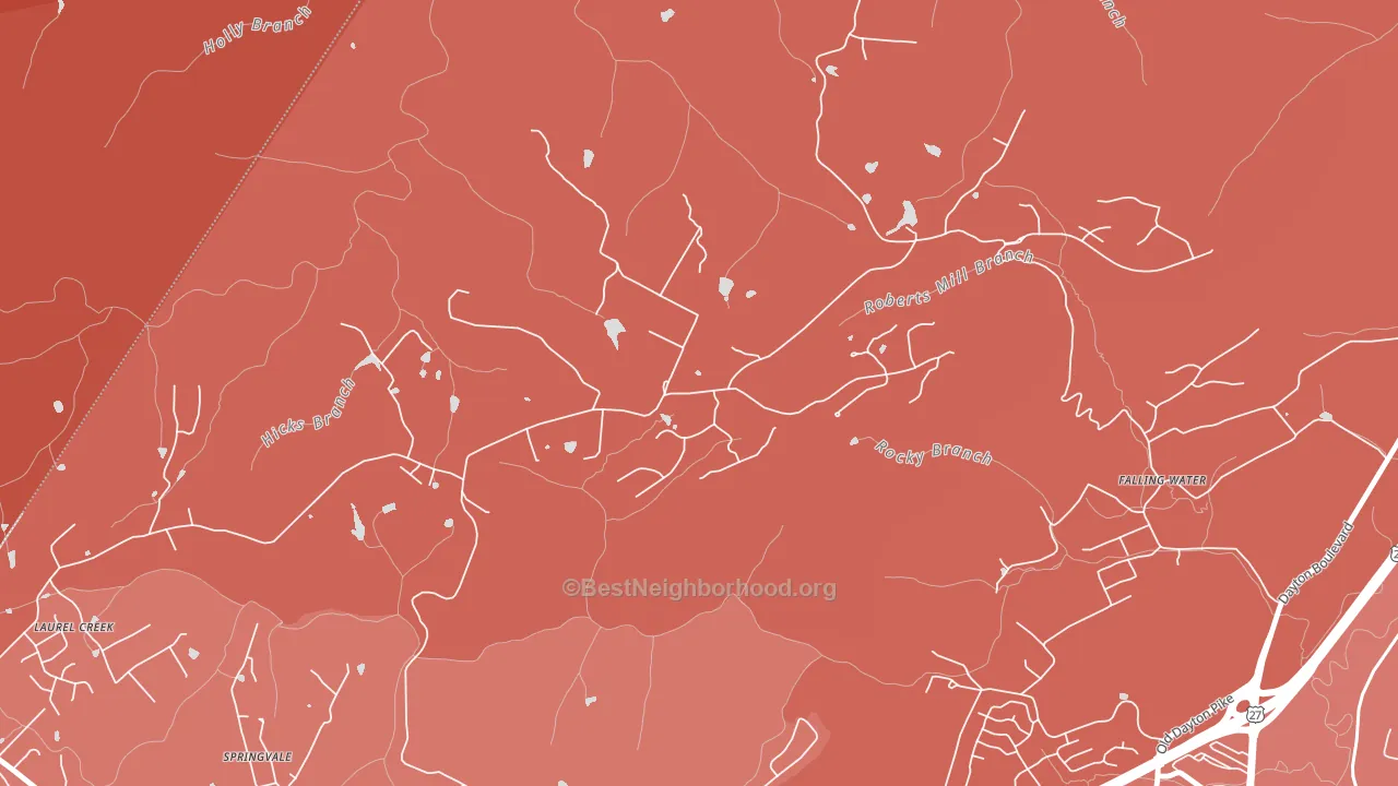 Fairmount, TN block-group political-lean map