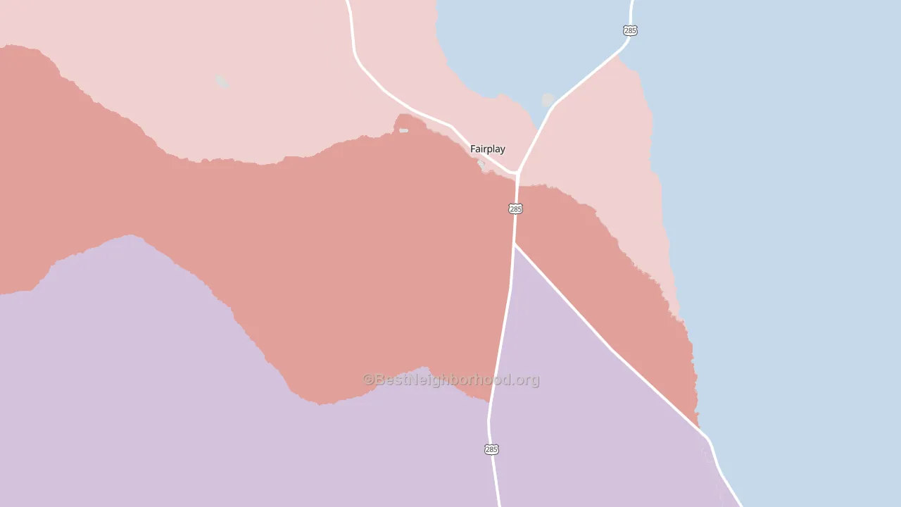 Fairplay, CO block-group political-lean map