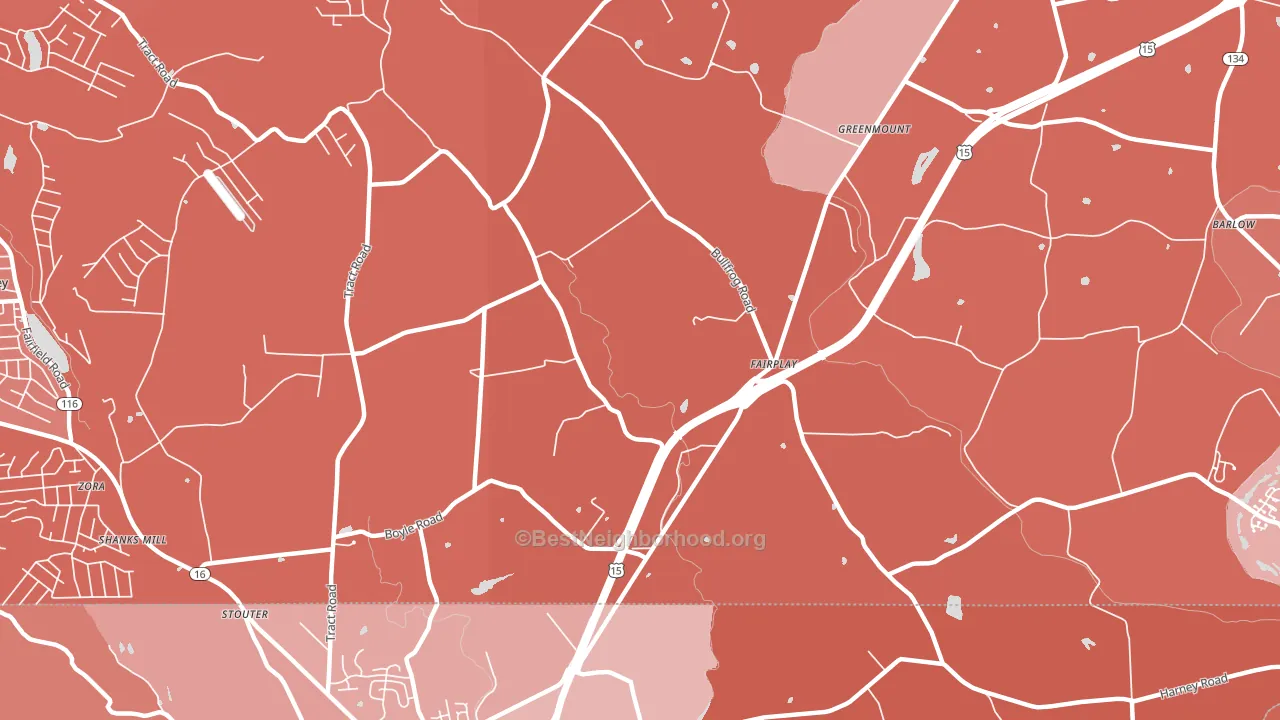 Fairplay, PA block-group political-lean map