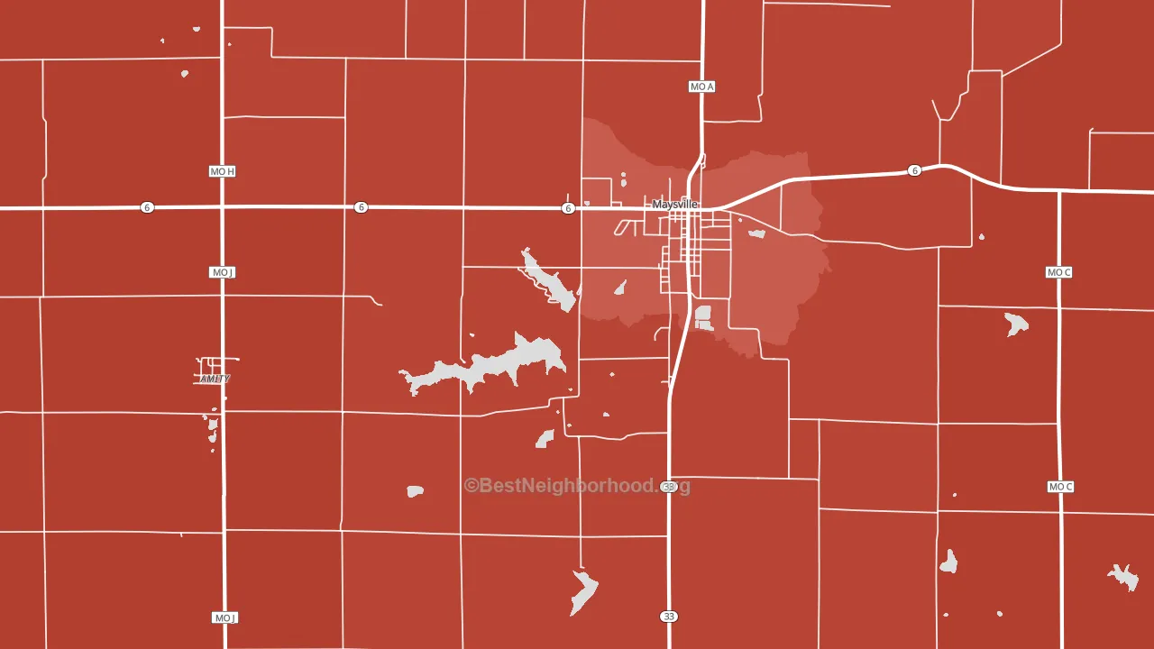 Fairport, MO block-group political-lean map
