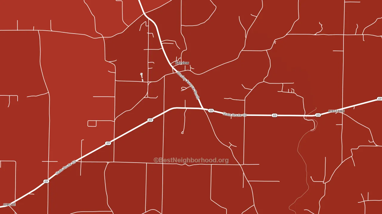 Fairview, AL block-group political-lean map