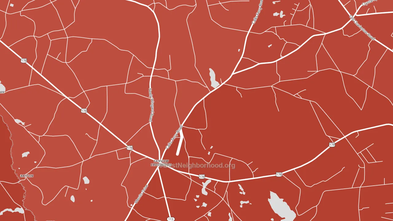 Fairview Crossroads, SC block-group political-lean map