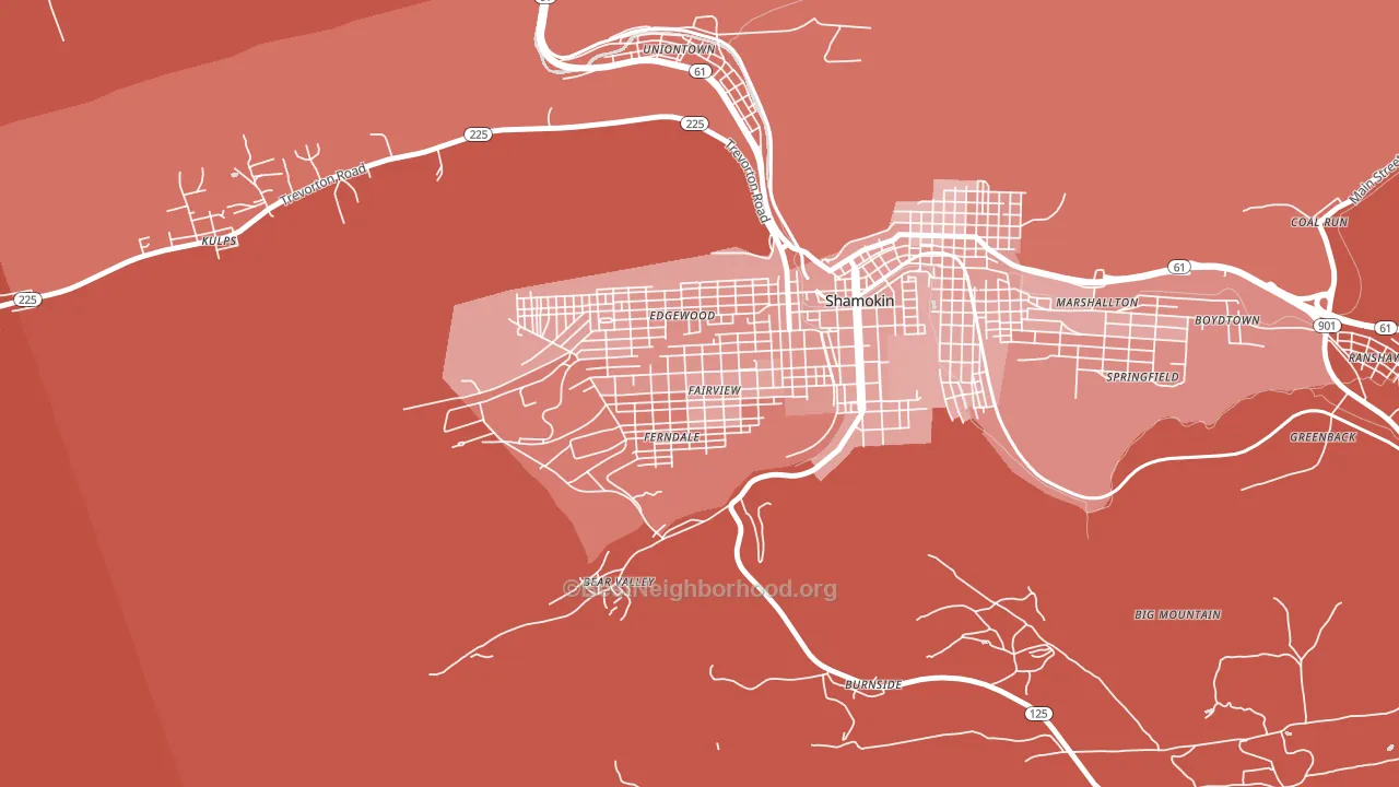 Fairview-Ferndale, PA block-group political-lean map
