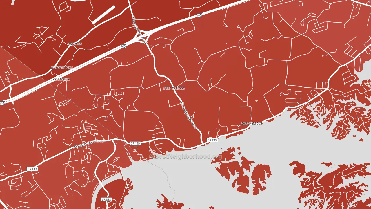 Fairview Heights, TN block-group political-lean map