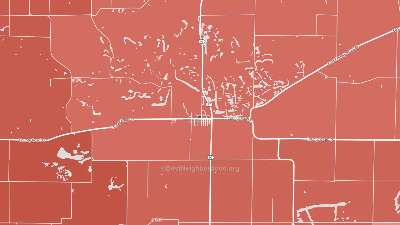 Fairview, IL block-group political-lean map