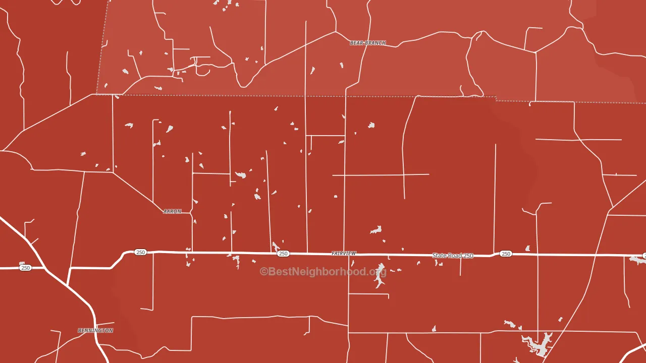 Fairview, IN block-group political-lean map
