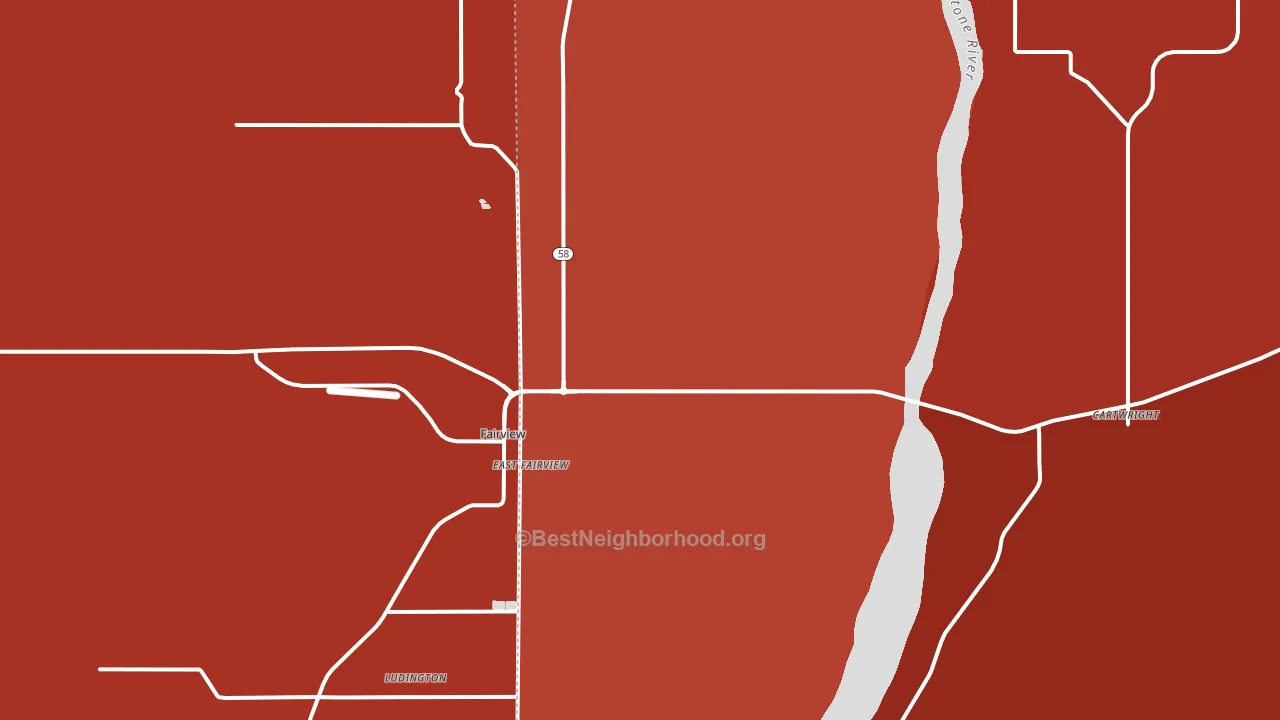 Fairview, ND block-group political-lean map