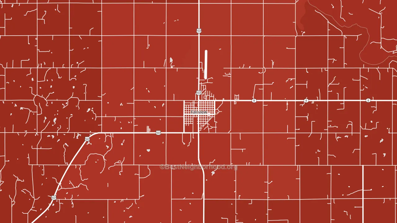 Fairview, OK block-group political-lean map