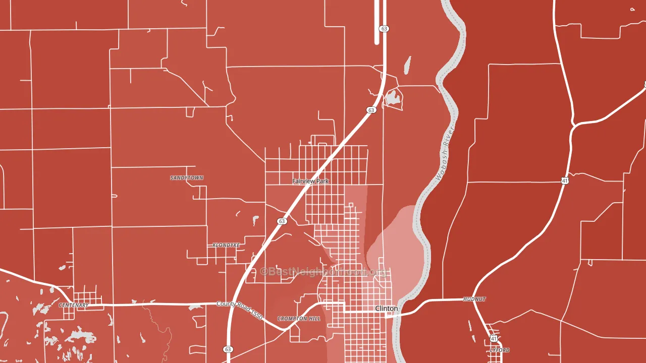 Fairview Park, IN block-group political-lean map
