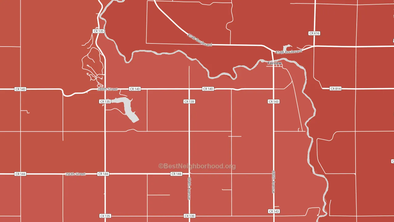 Fairview, SD block-group political-lean map