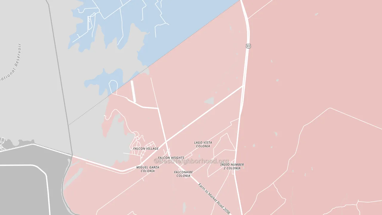 Falcon Heights, TX block-group political-lean map