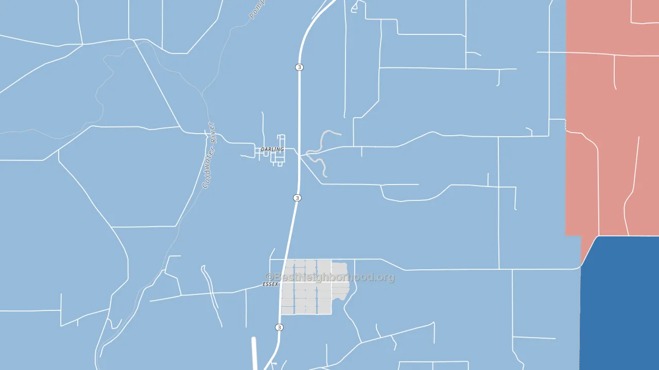 Falcon, MS block-group political-lean map