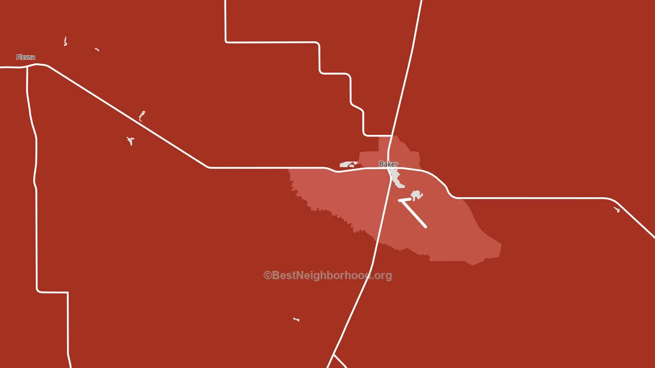 Fallon County, MT block-group political-lean map