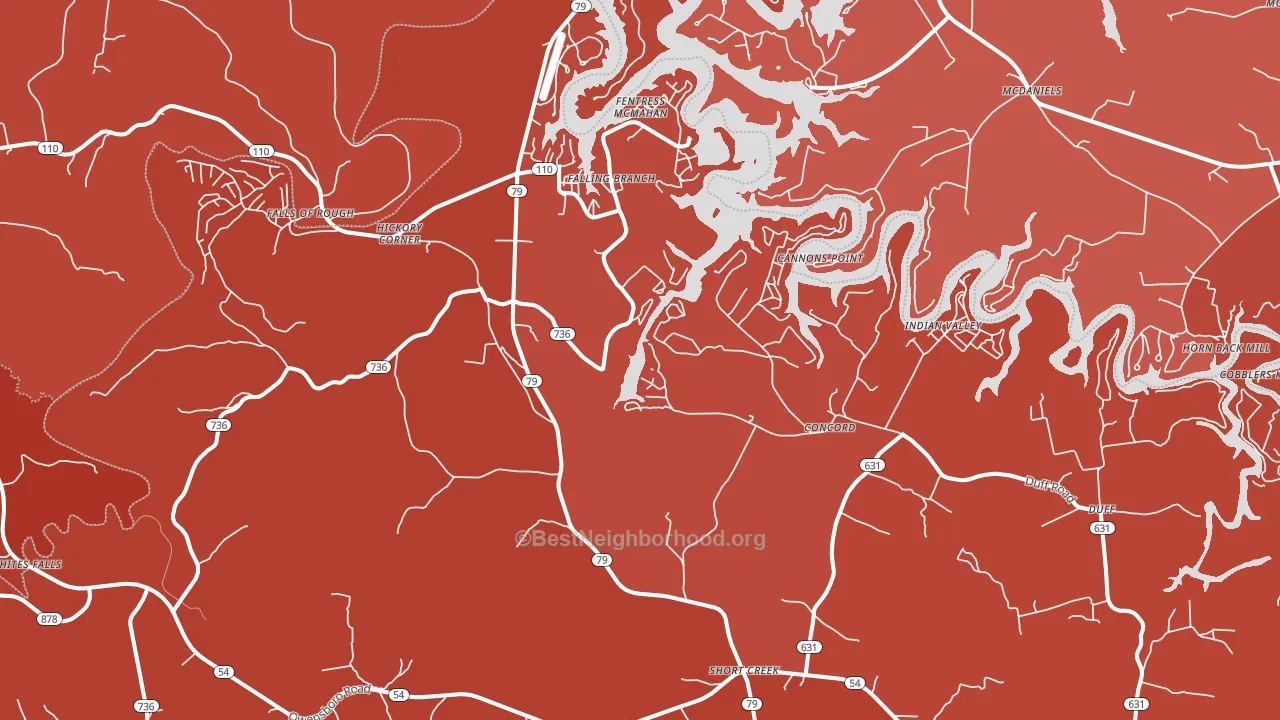 Falls Of Rough, KY block-group political-lean map