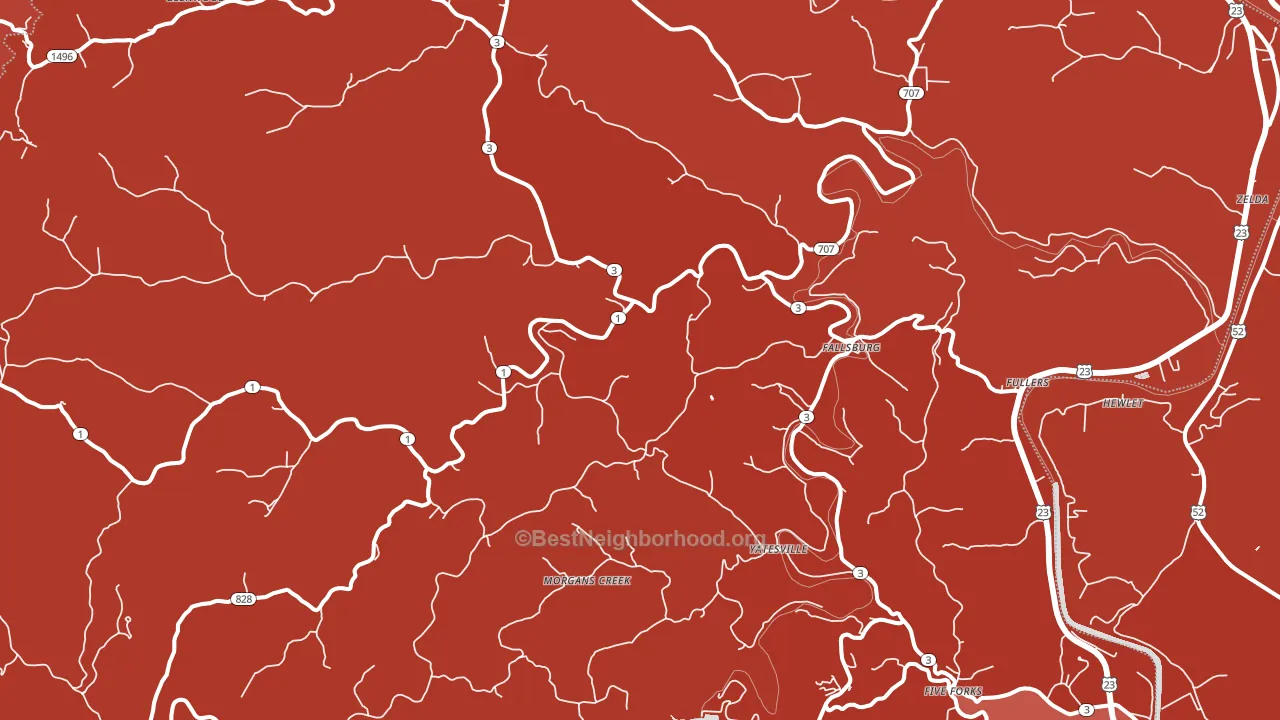 Fallsburg, KY block-group political-lean map