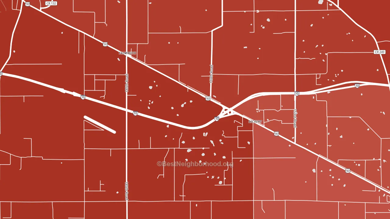 Falmouth, FL block-group political-lean map