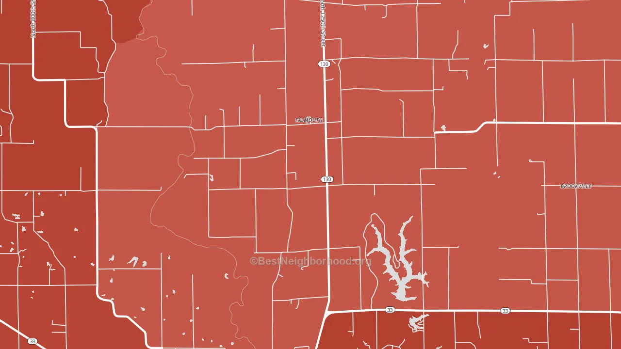 Falmouth, IL block-group political-lean map