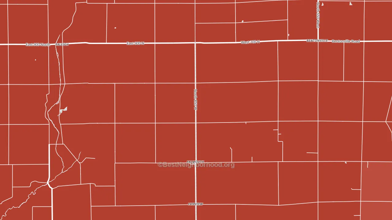 Falmouth, IN block-group political-lean map