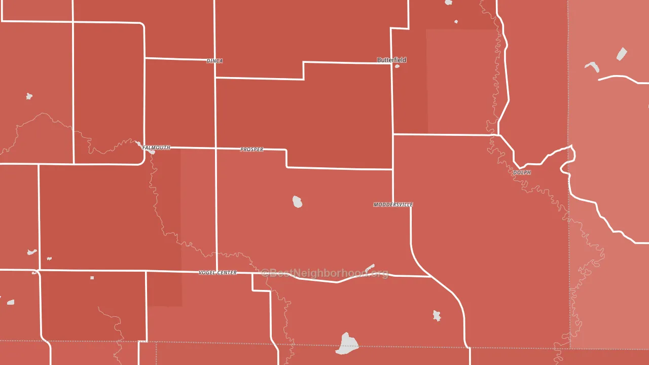 Falmouth, MI block-group political-lean map