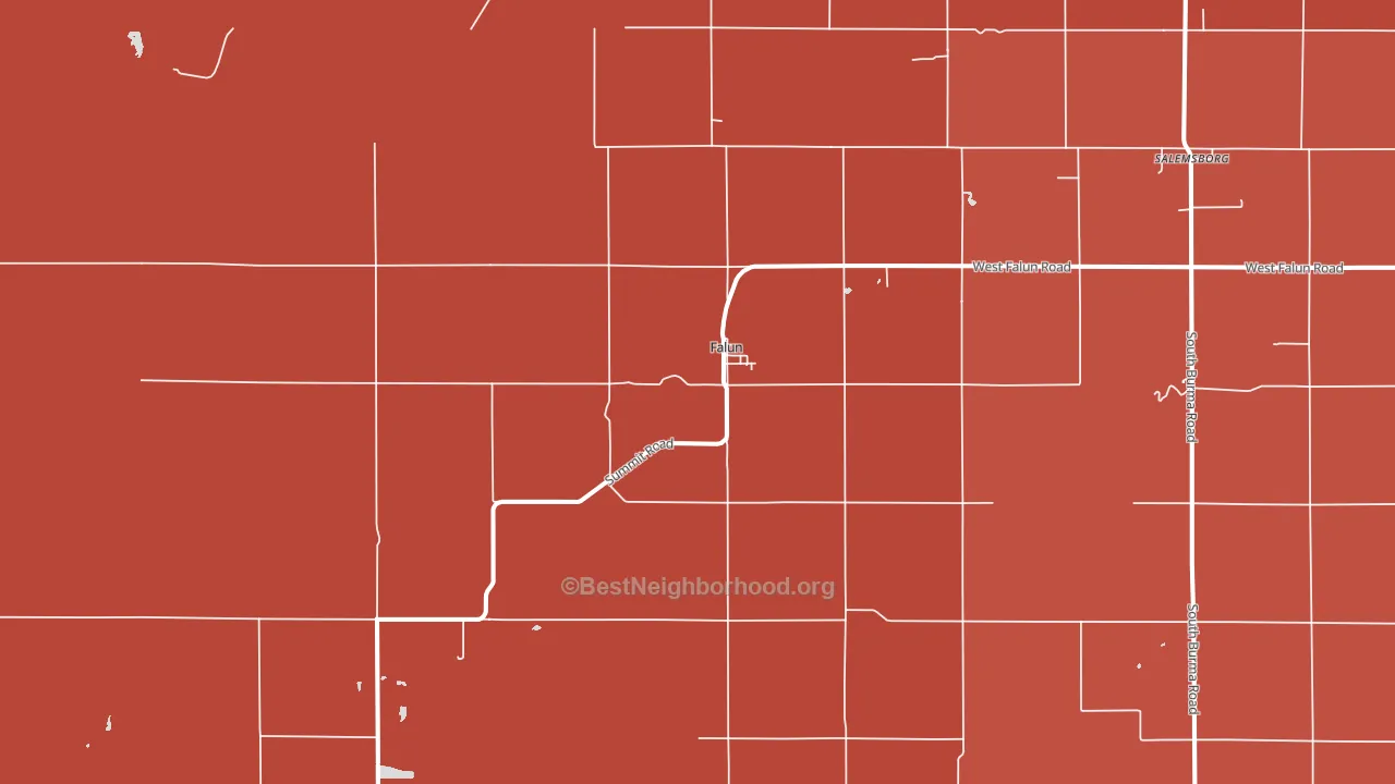 Falun, KS block-group political-lean map