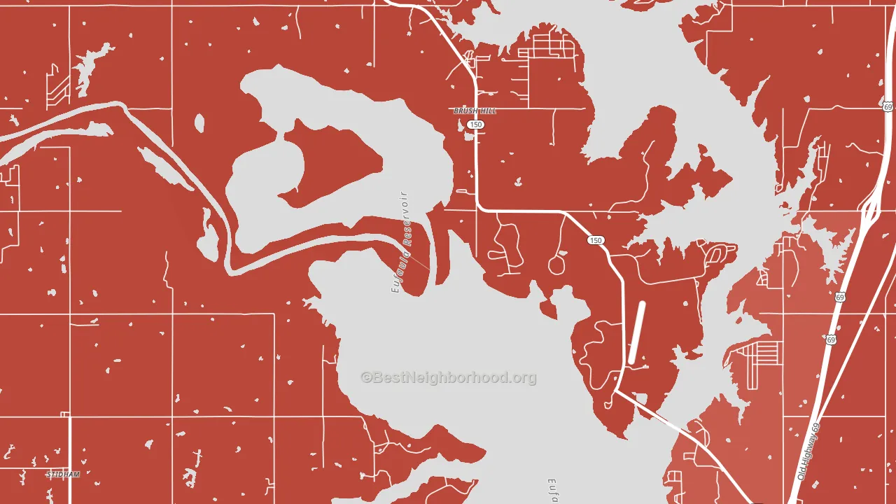 Fame, OK block-group political-lean map