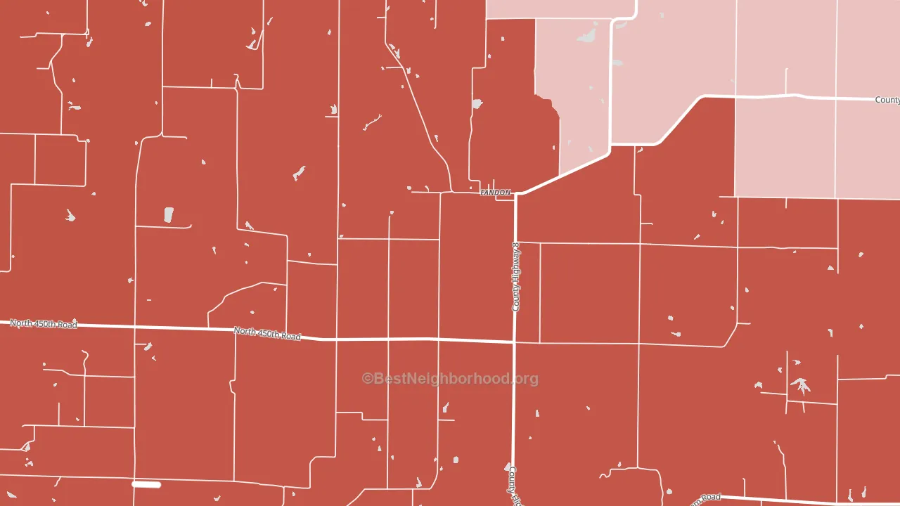 Fandon, IL block-group political-lean map