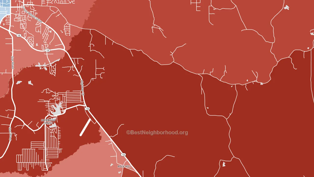 Fannin, MS block-group political-lean map
