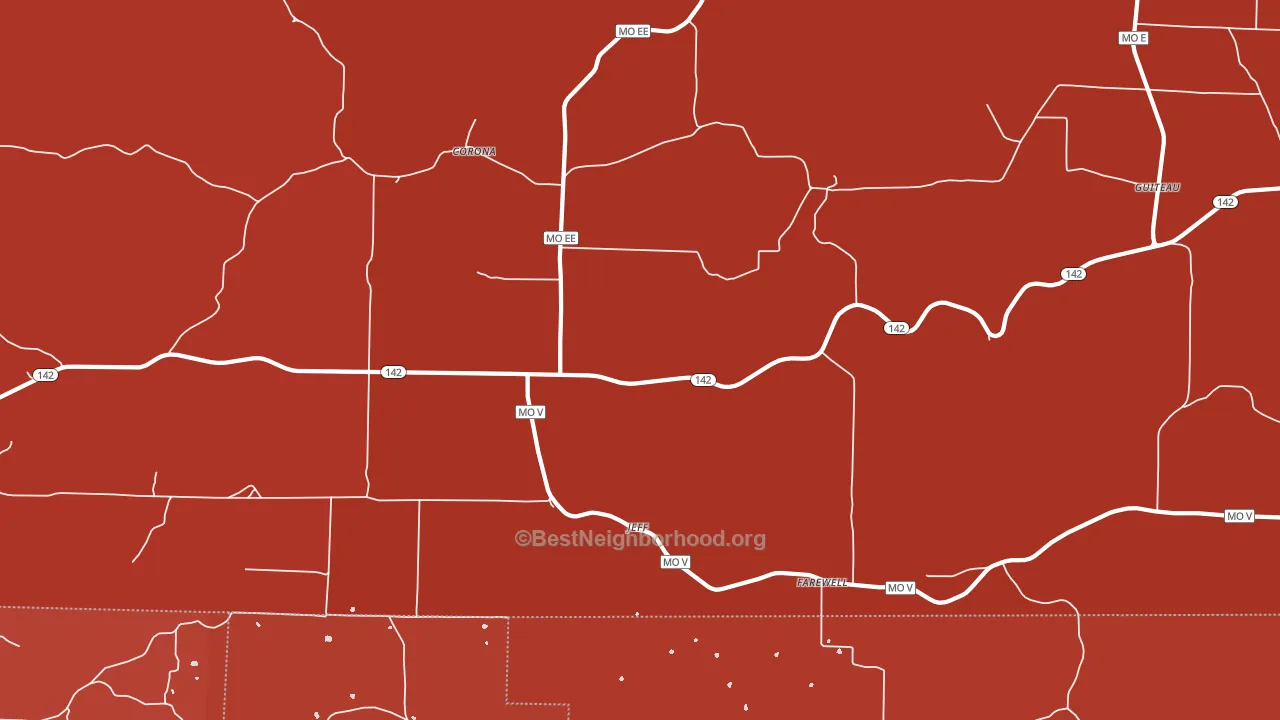 Farewell, MO block-group political-lean map