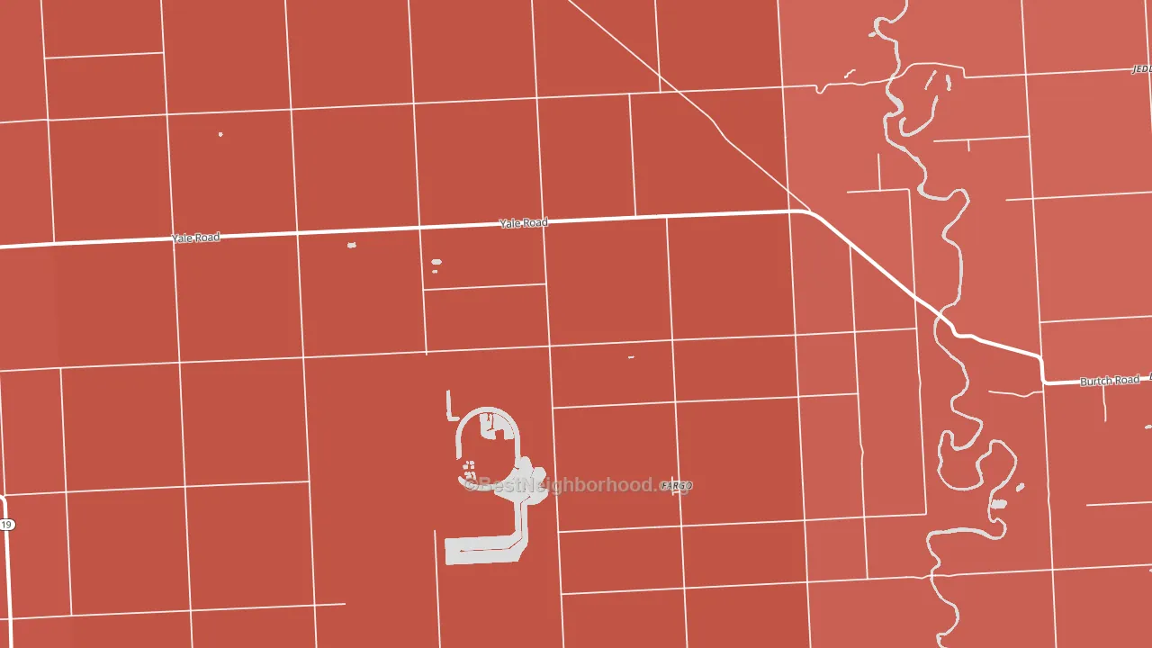 Fargo, MI block-group political-lean map