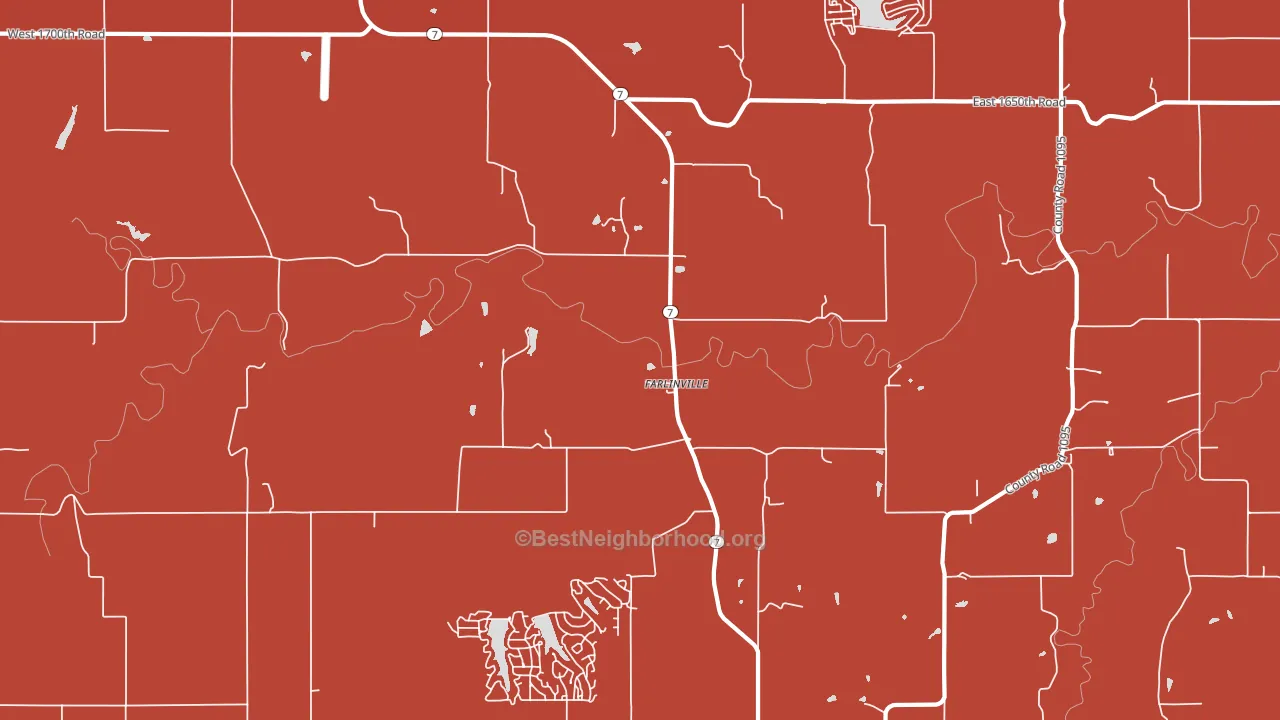 Farlinville, KS block-group political-lean map