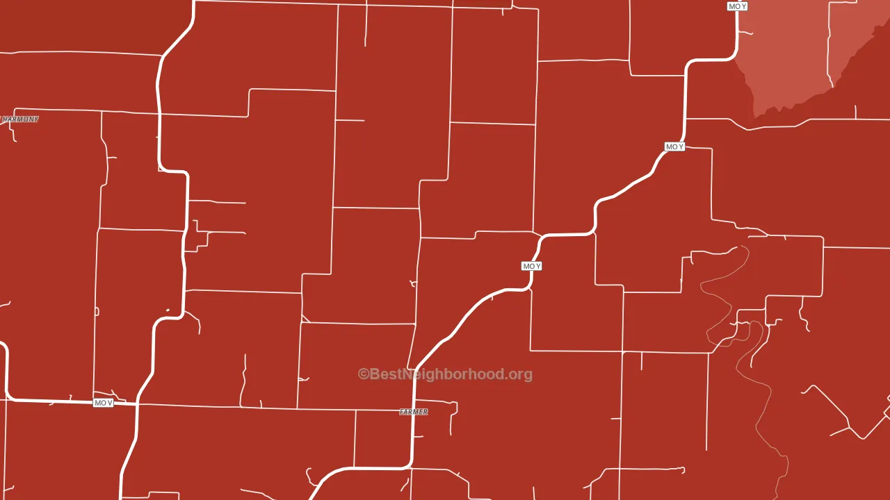 Farmer, MO block-group political-lean map