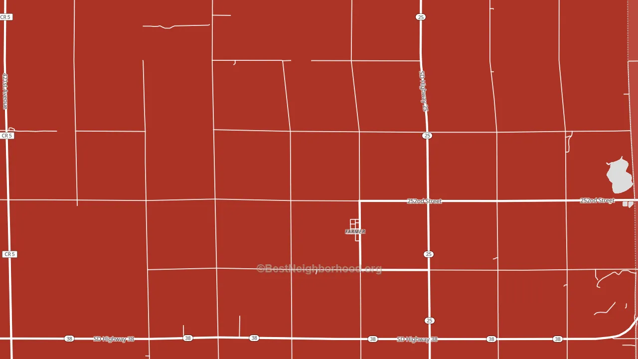 Farmer, SD block-group political-lean map