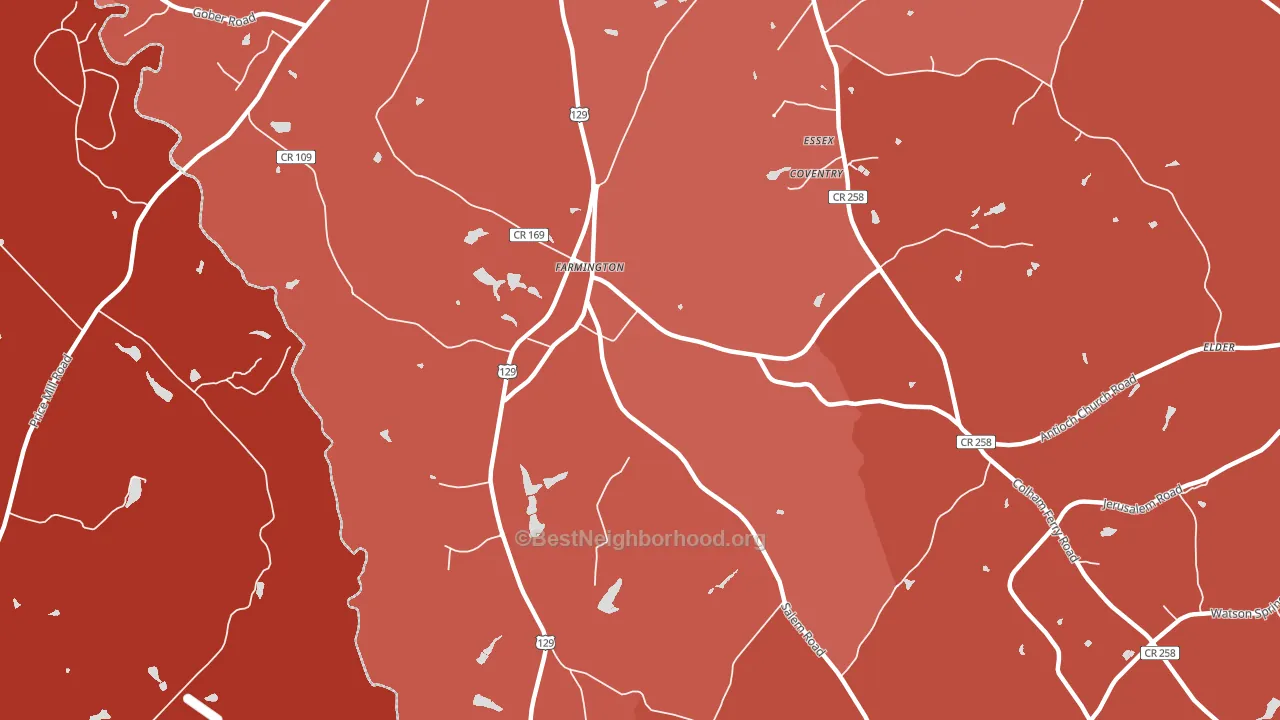 Farmington, GA block-group political-lean map