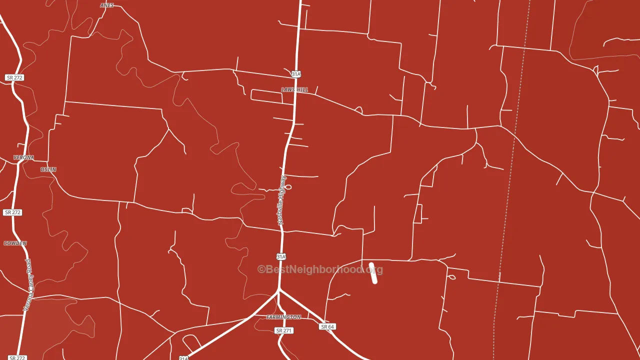 Farmington, TN block-group political-lean map