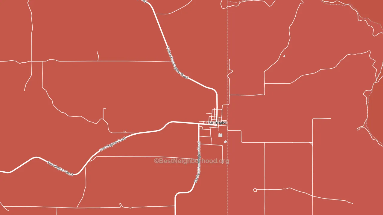 Farmington, WA block-group political-lean map