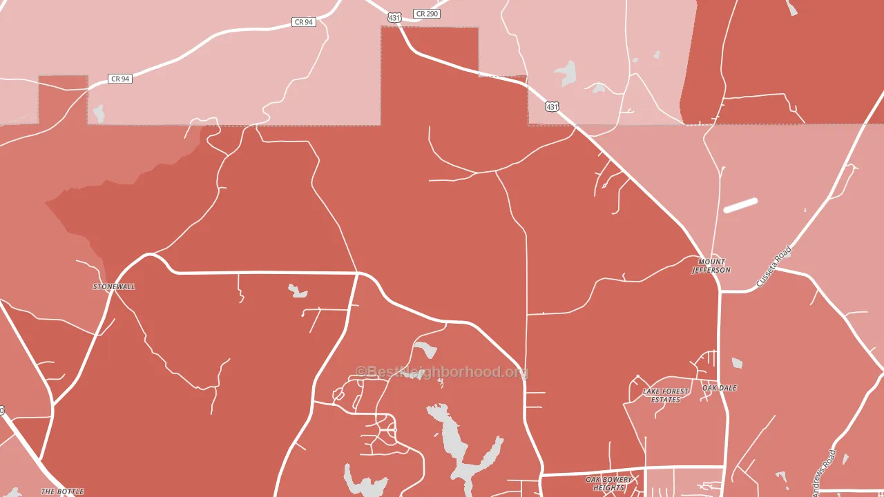 Farmville, AL block-group political-lean map